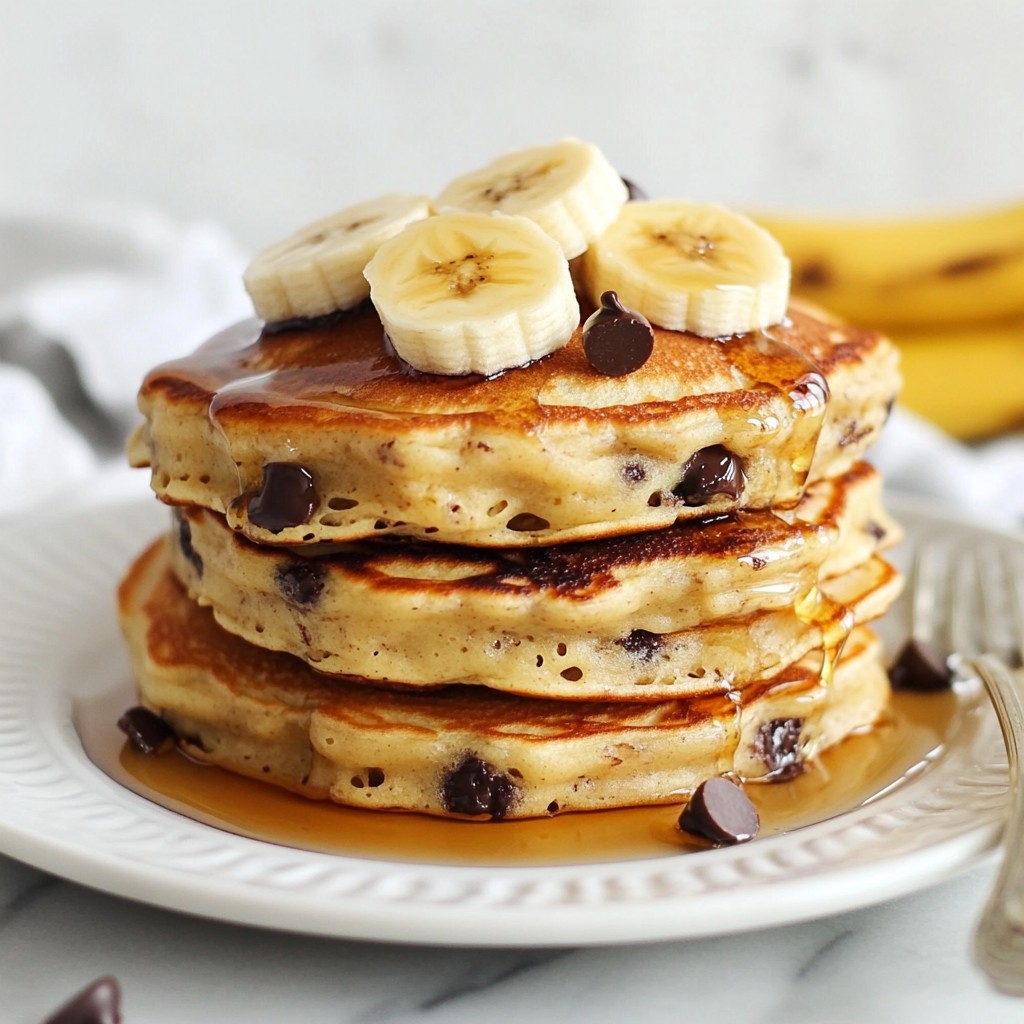 Fluffy Kids-Friendly Chocolate Chip Banana Pancakes