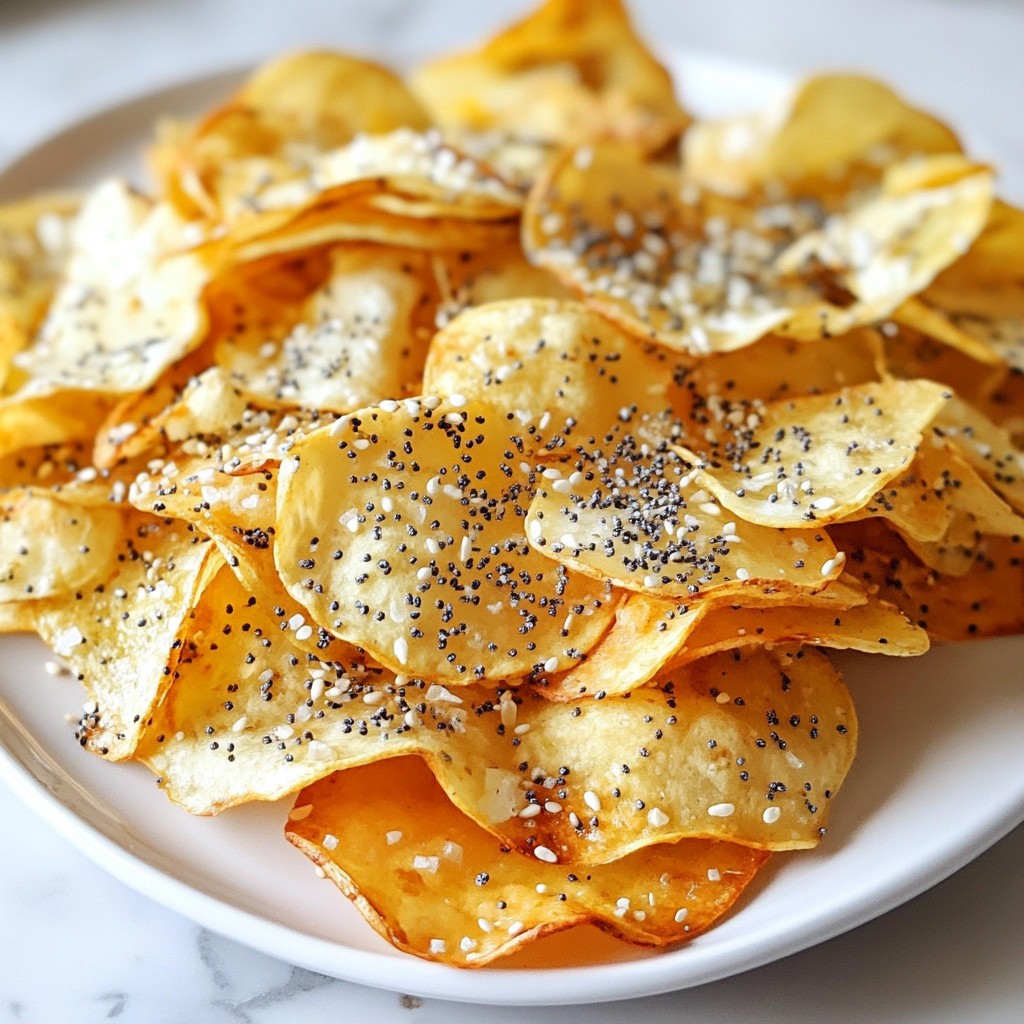 Homemade Everything Bagel Chips Crunchy Snack Idea