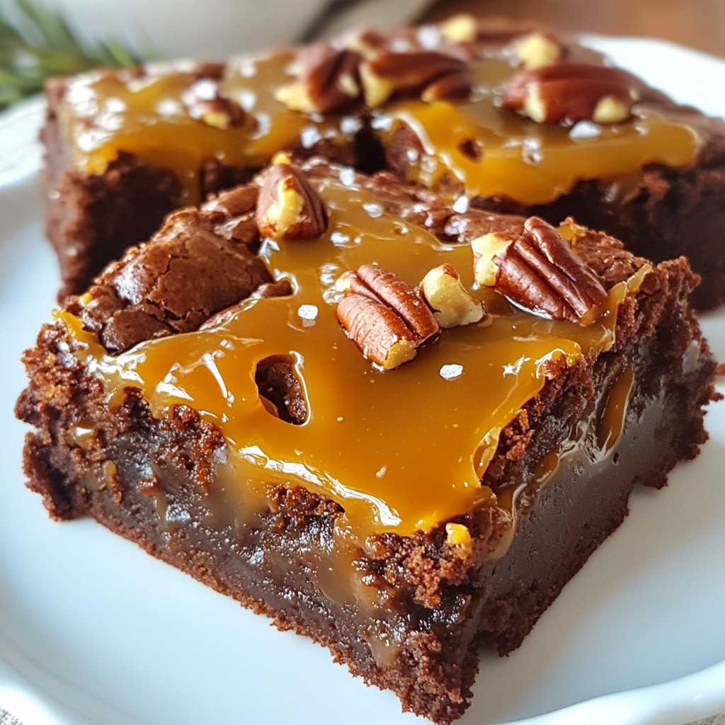Caramel Turtle Brownies Decadent Chocolate Delight