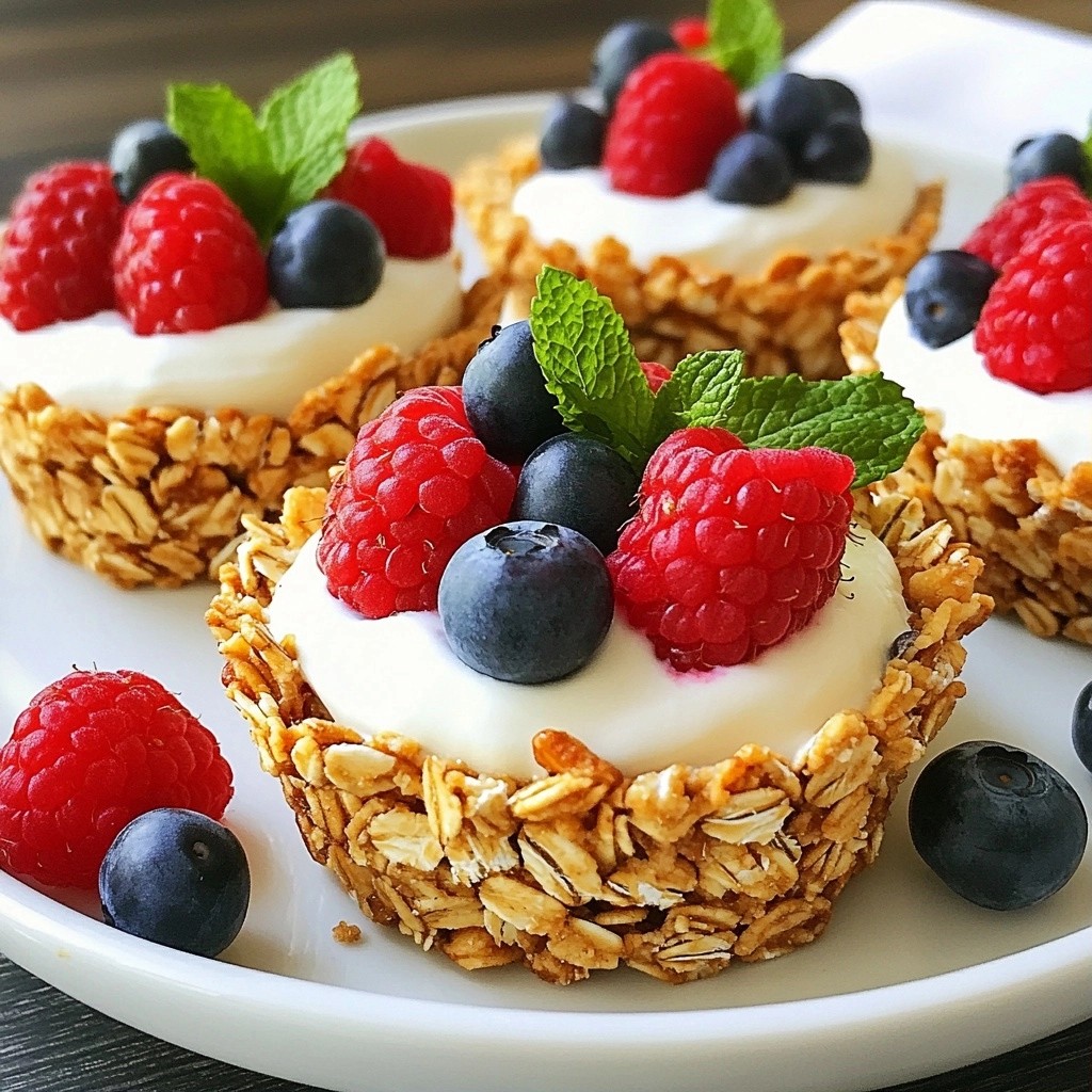 Sweet Kids Granola and Berry Yogurt Tarts Delight
