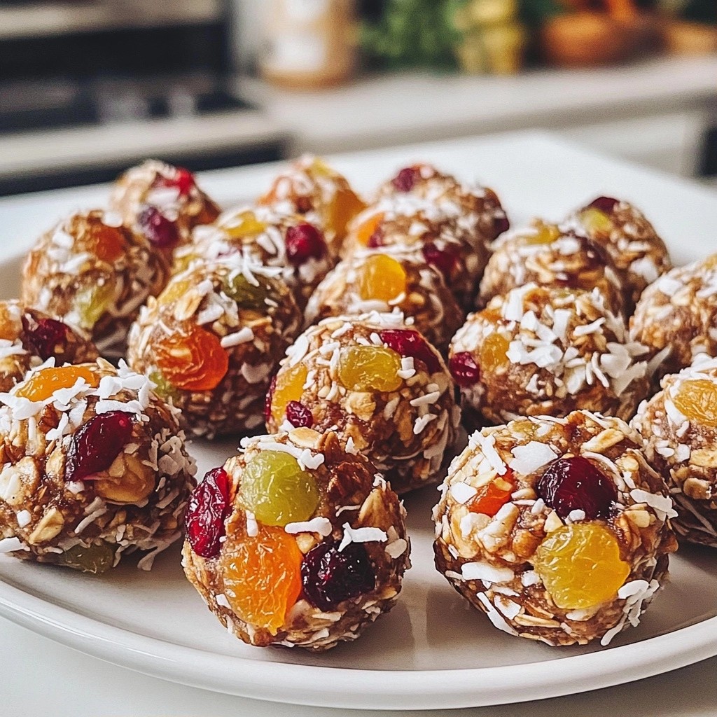 Colorful Kids-Friendly Fruit and Nut Energy Balls Recipe