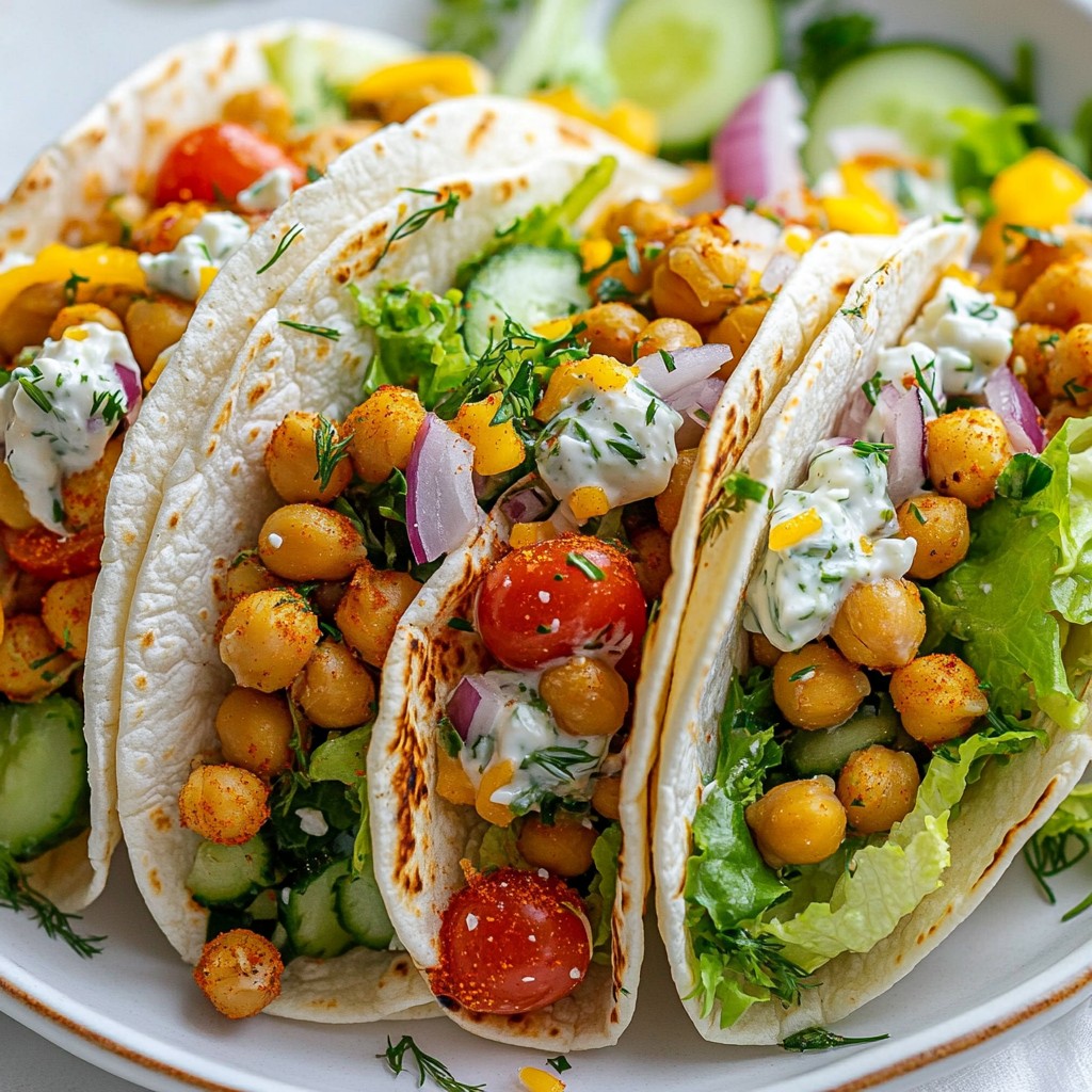 Crispy Chickpea Greek Tacos Flavorful and Simple Meal