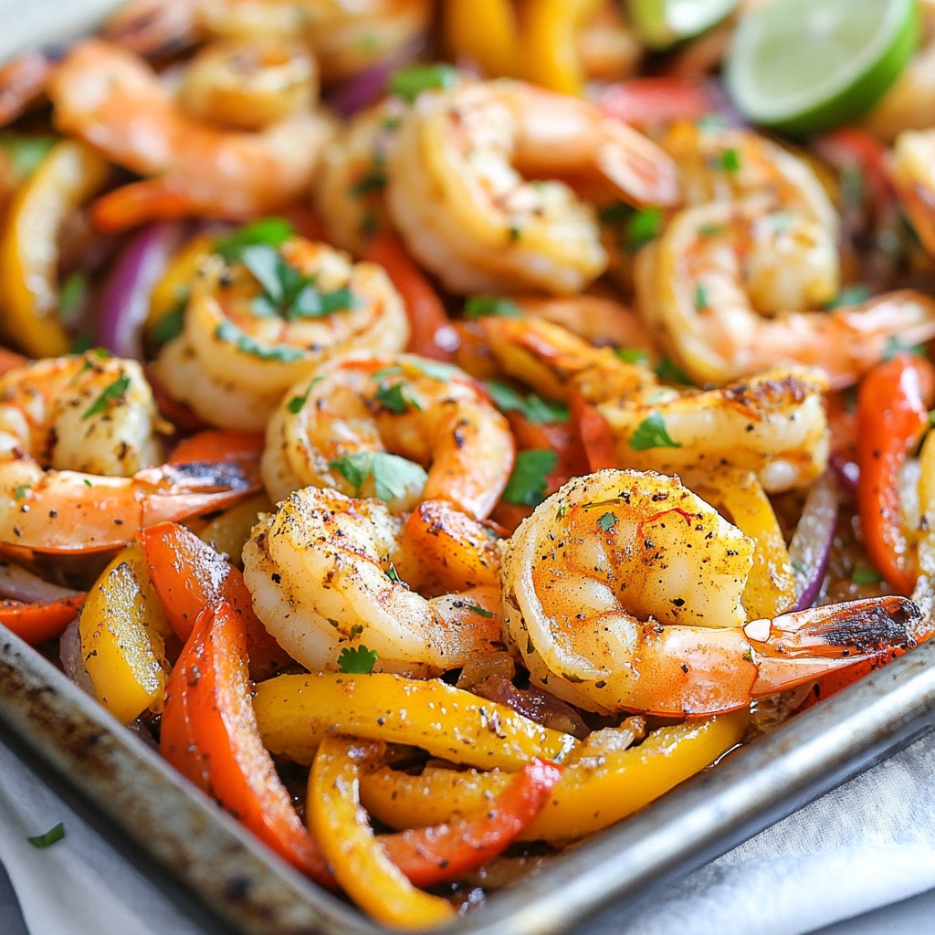Sheet Pan Garlic Shrimp Fajitas Easy Dinner Delight