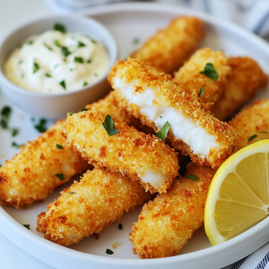 Crunchy Picky Eater Fish Sticks with Tartar Sauce