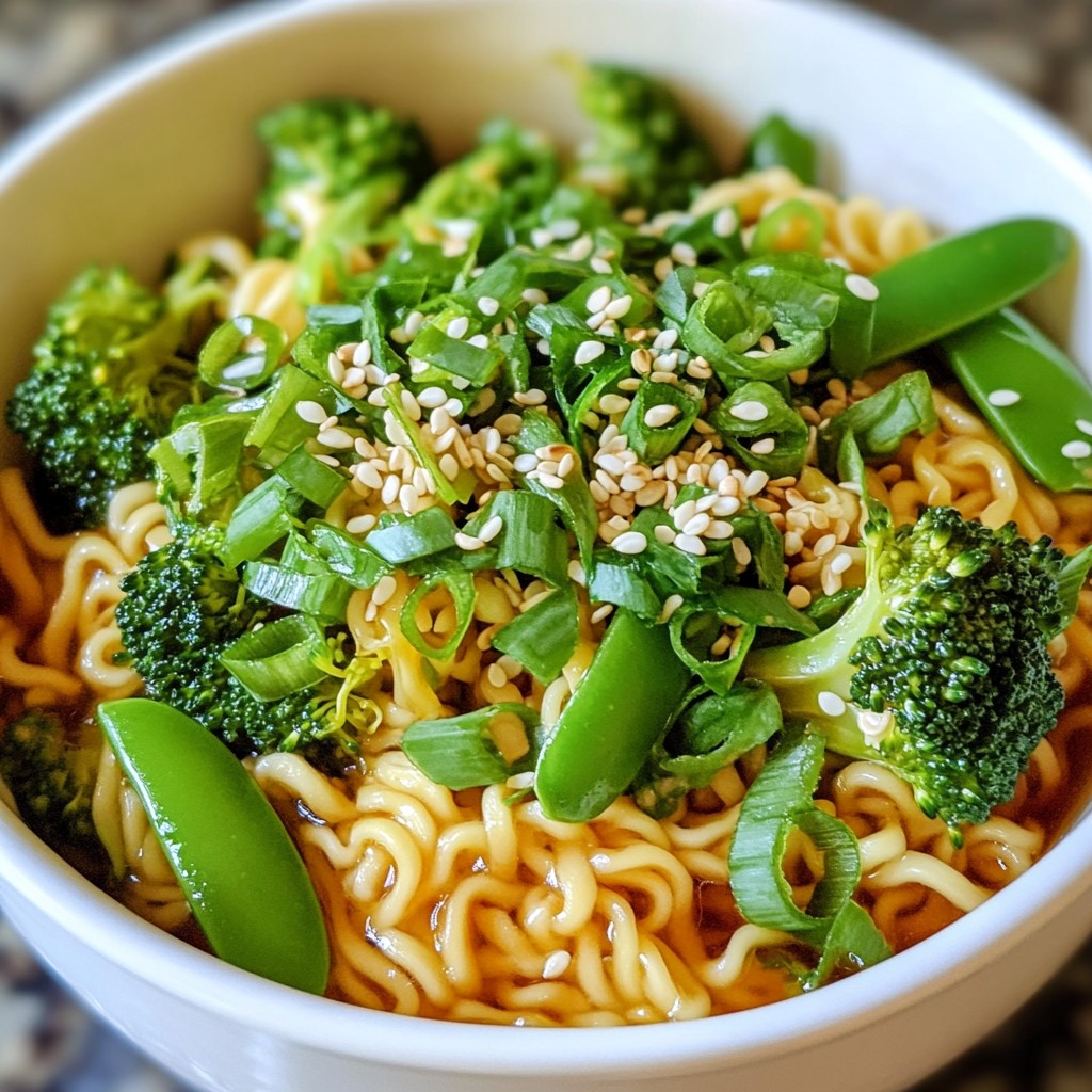 Savory Sesame Garlic Ramen Noodles Quick and Easy Meal