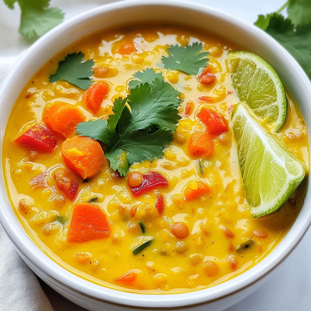 Coconut Curry Lentil Soup Rich and Flavorful Recipe