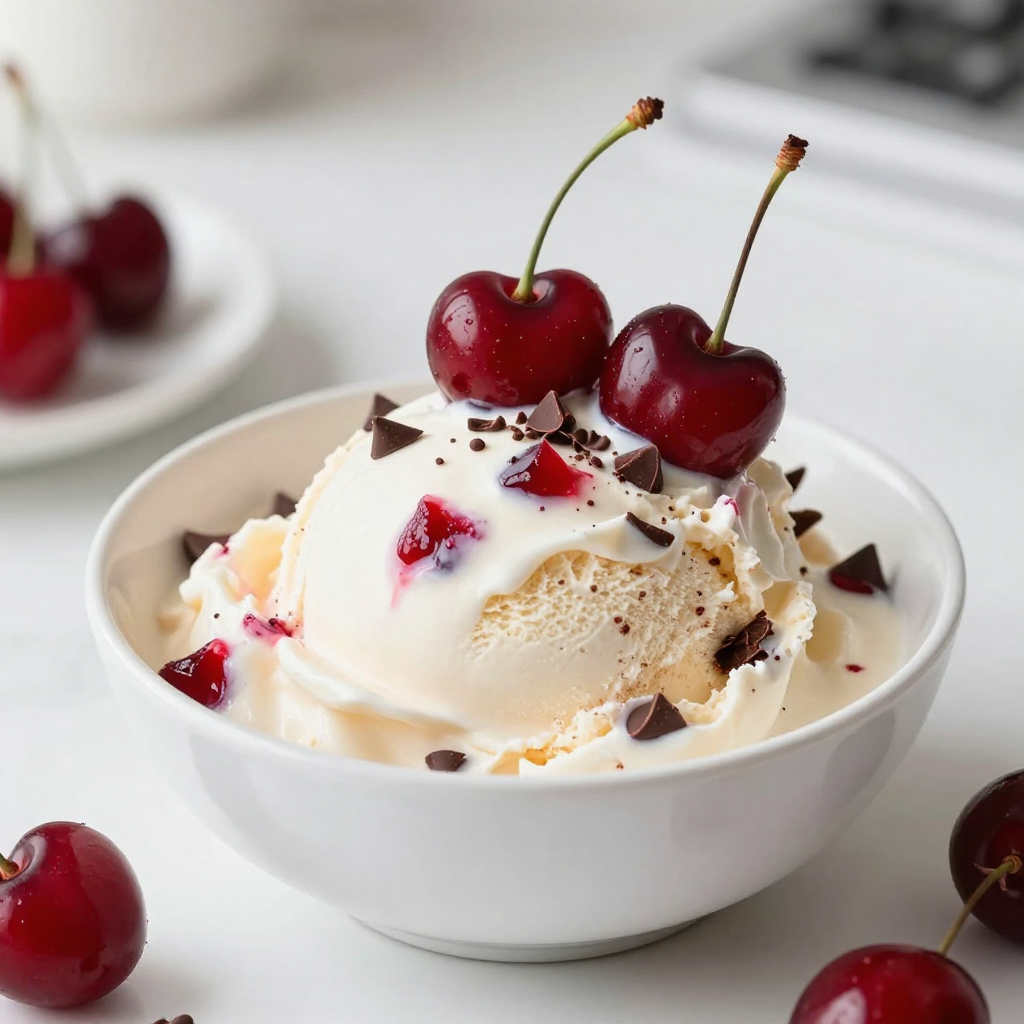 Cherry Chocolate Chip Ice Cream Delightful Summer Treat