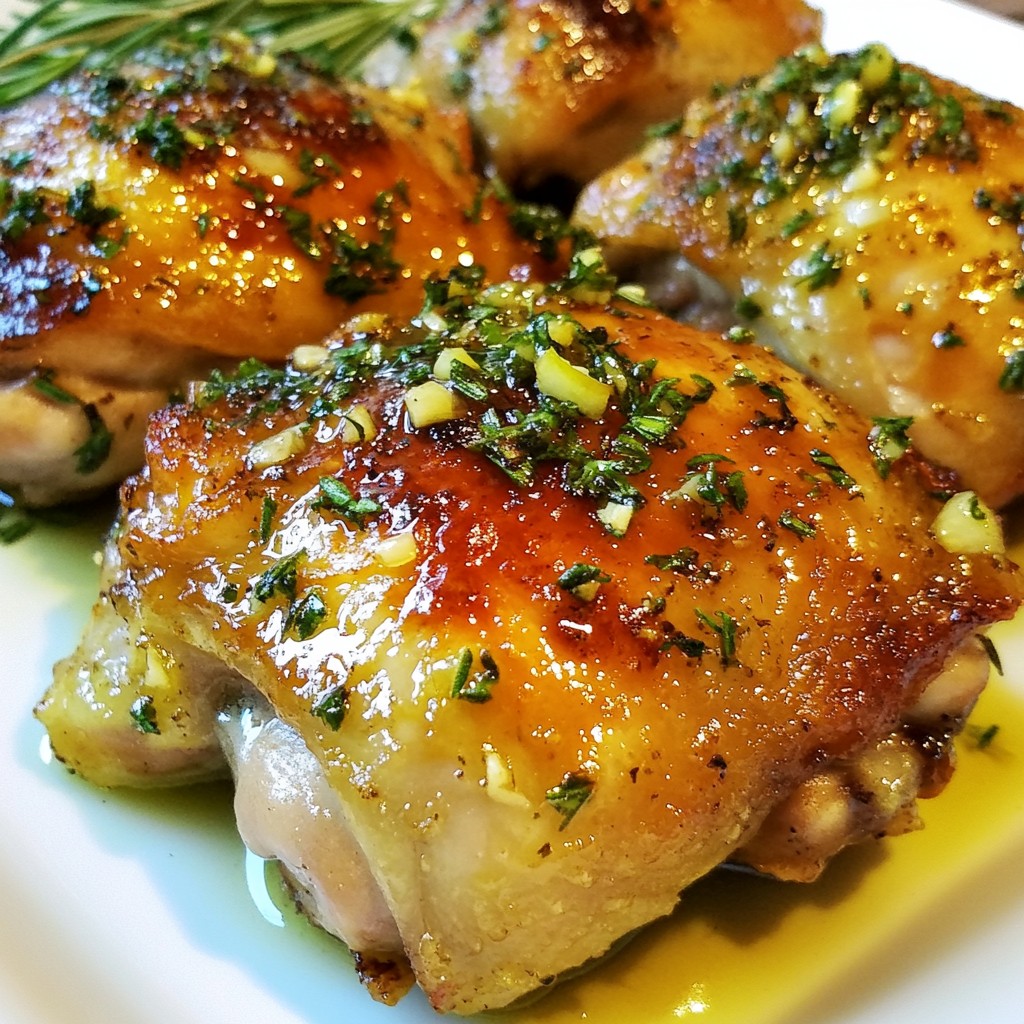 Garlic Herb Roasted Chicken Thighs Juicy and Tasty Dish
