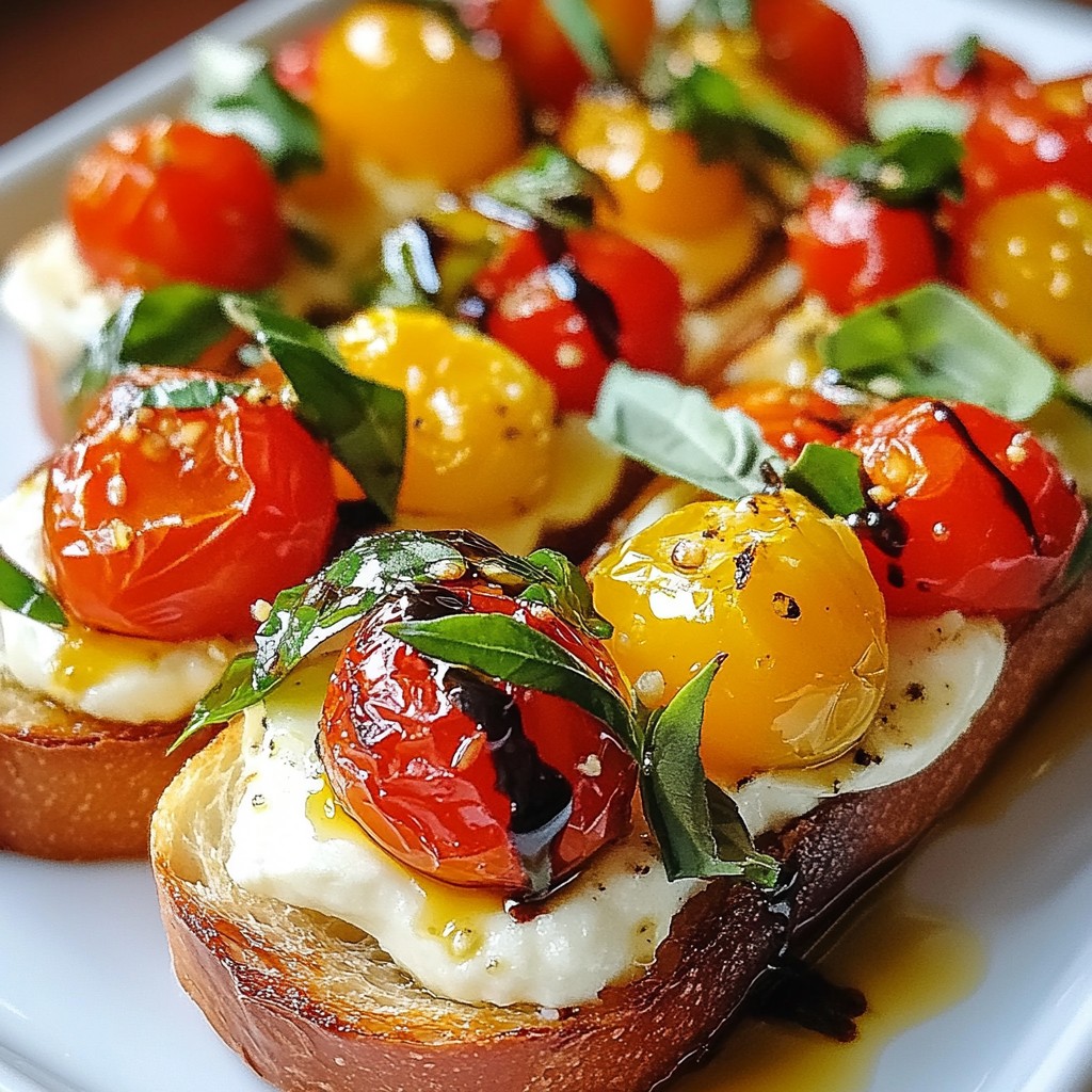 Roasted Tomato Basil Bruschetta Simple Flavorful Snack