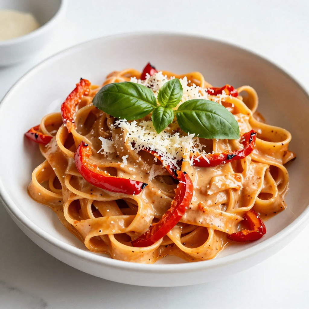 Creamy Roasted Red Pepper Pasta Irresistible Delight