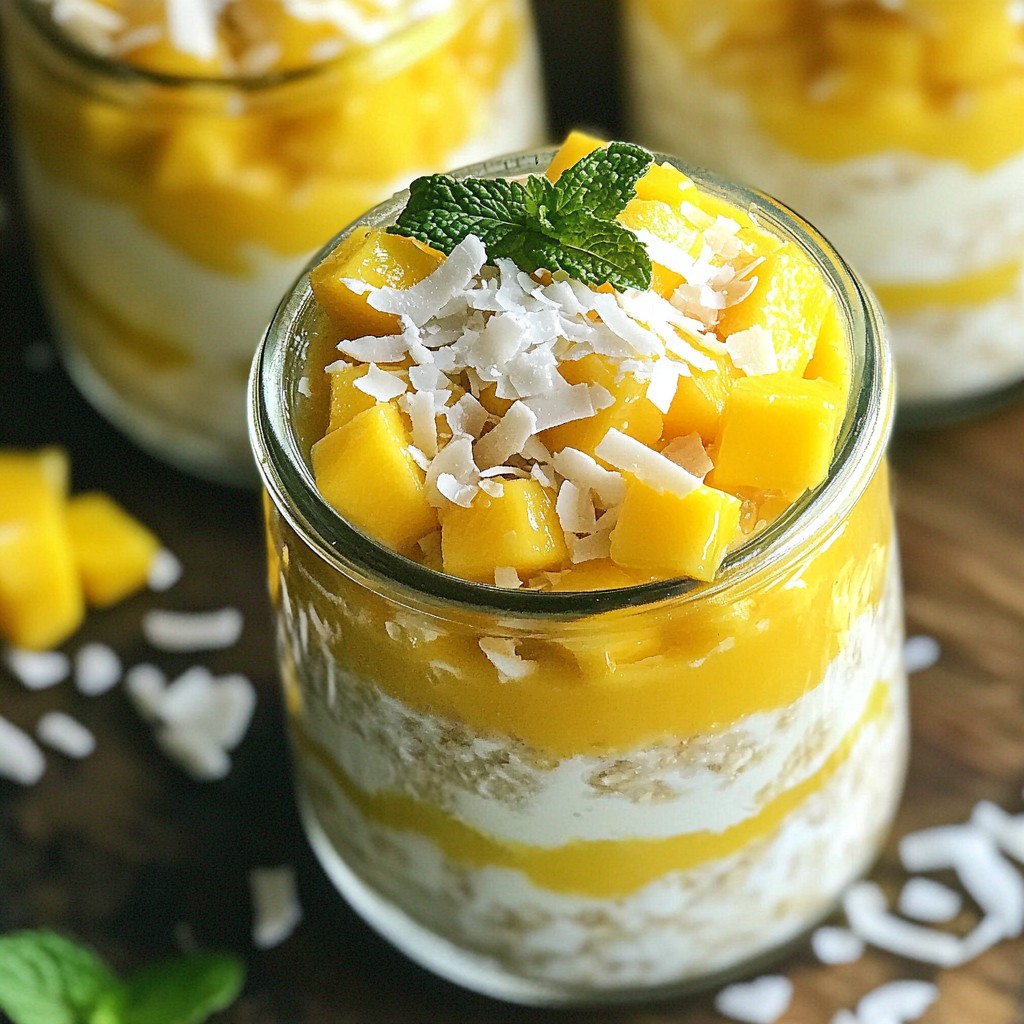 Mango Coconut Overnight Oats Simple and Tasty Recipe