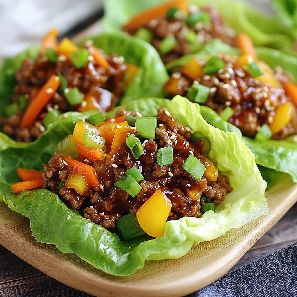 Teriyaki Beef Lettuce Wraps Flavorful and Quick Meal