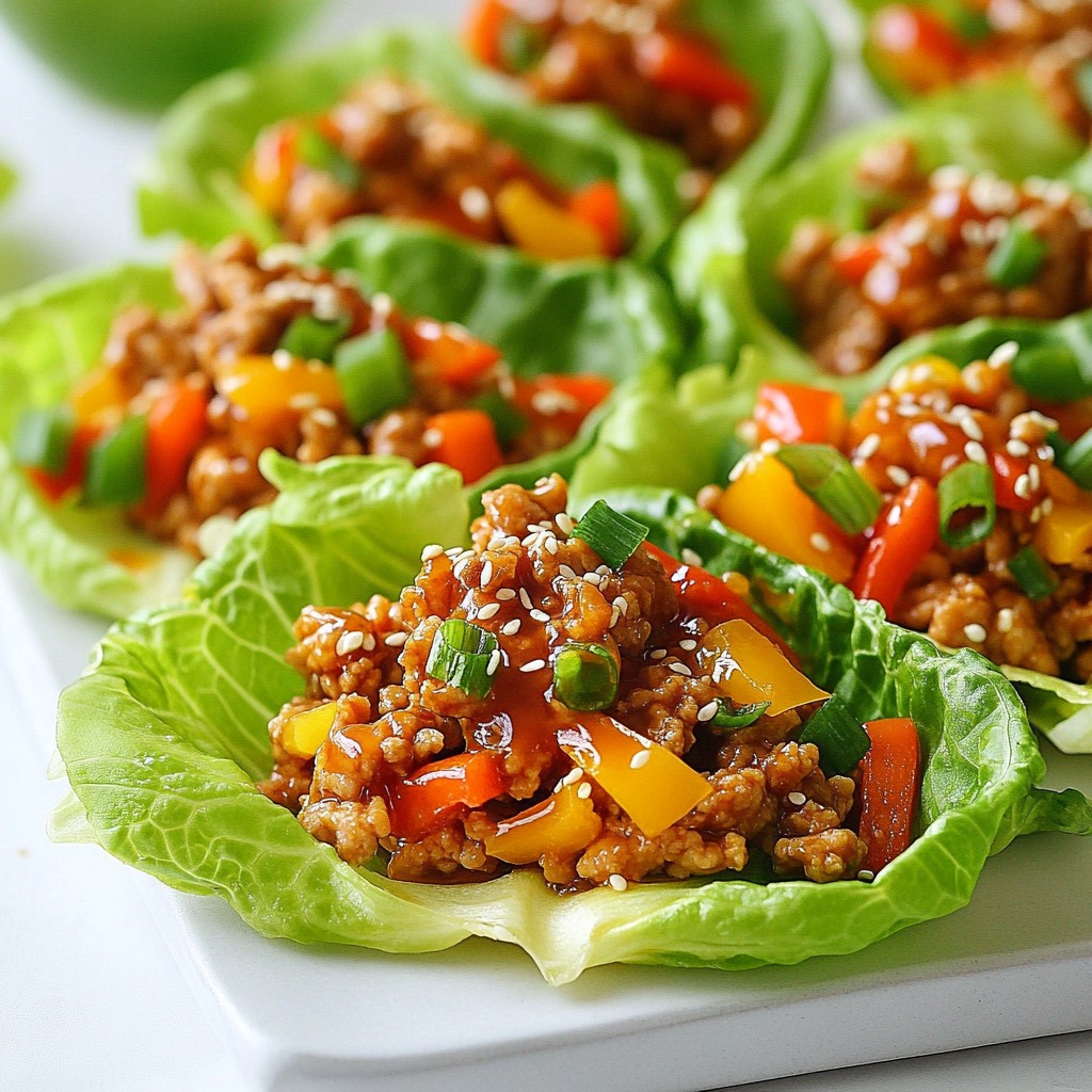 Savory Chicken Teriyaki Lettuce Wraps Recipe