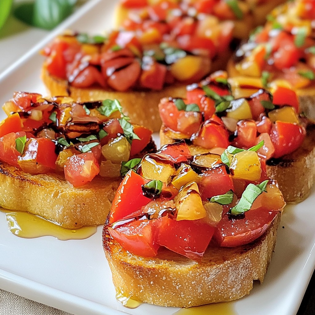 Roasted Garlic Tomato Bruschetta Simple and Tasty Treat