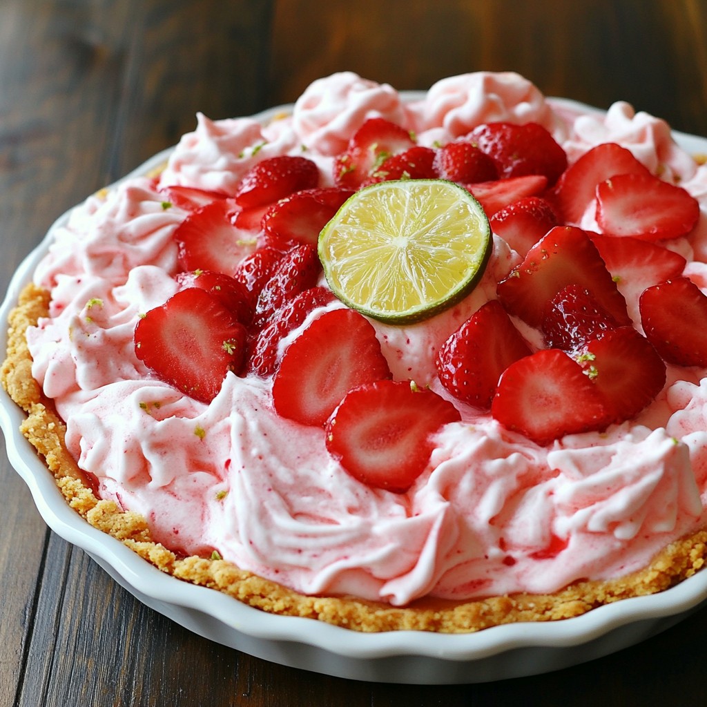 Frozen Strawberry Margarita Pie Refreshing Dessert Recipe