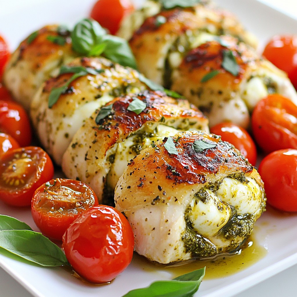 Pesto Mozzarella Stuffed Chicken Juicy and Flavorful Dish