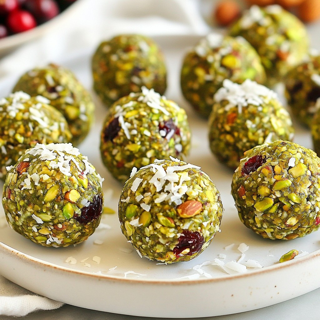 Pistachio Cranberry Energy Balls Healthy Snack Idea