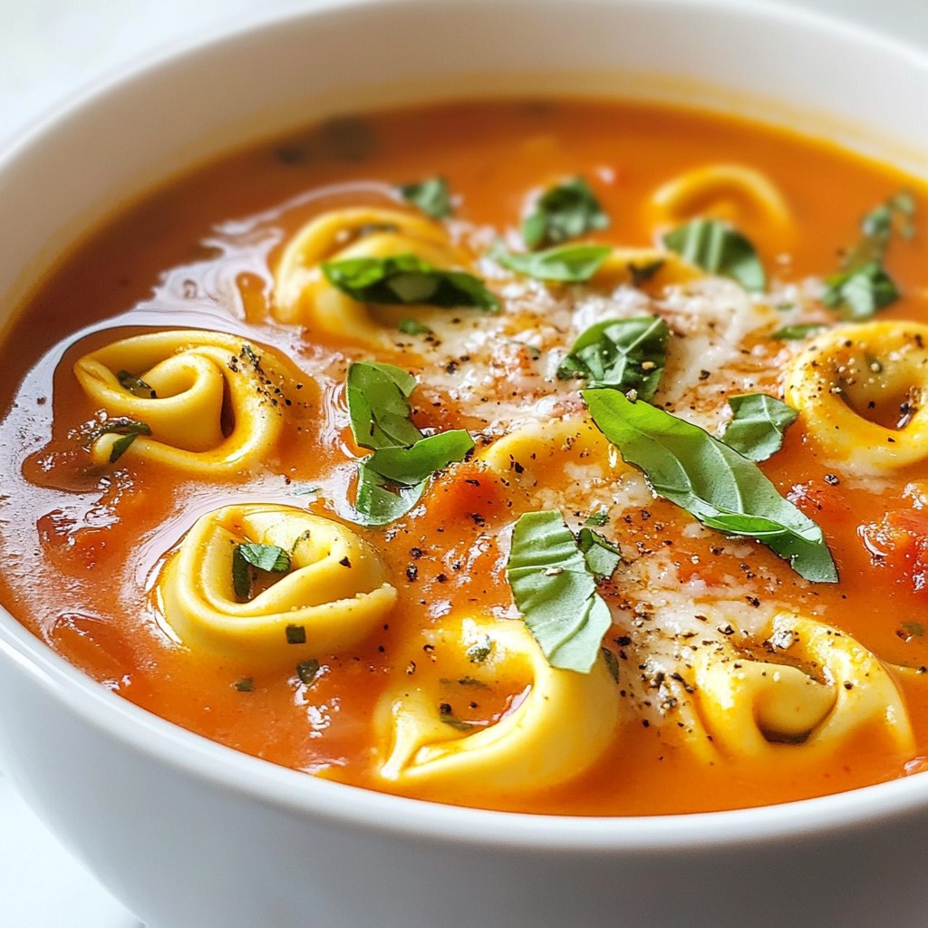Creamy Tomato Basil Tortellini Soup Easy Weeknight Meal