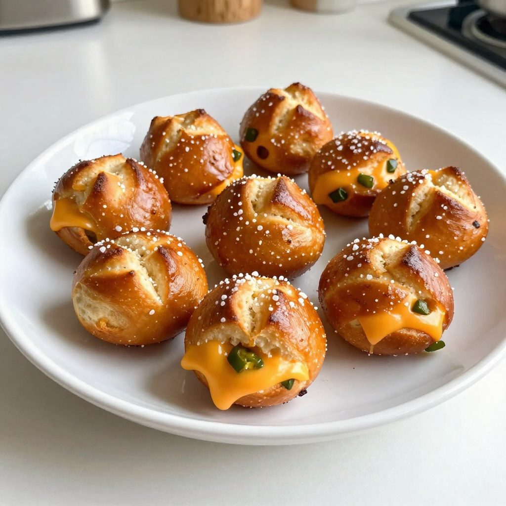 Cheddar Jalapeño Pretzel Bites Savory Snack Recipe