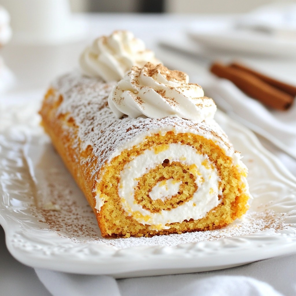 Carrot Cake Roll with Cream Cheese Swirl Delight