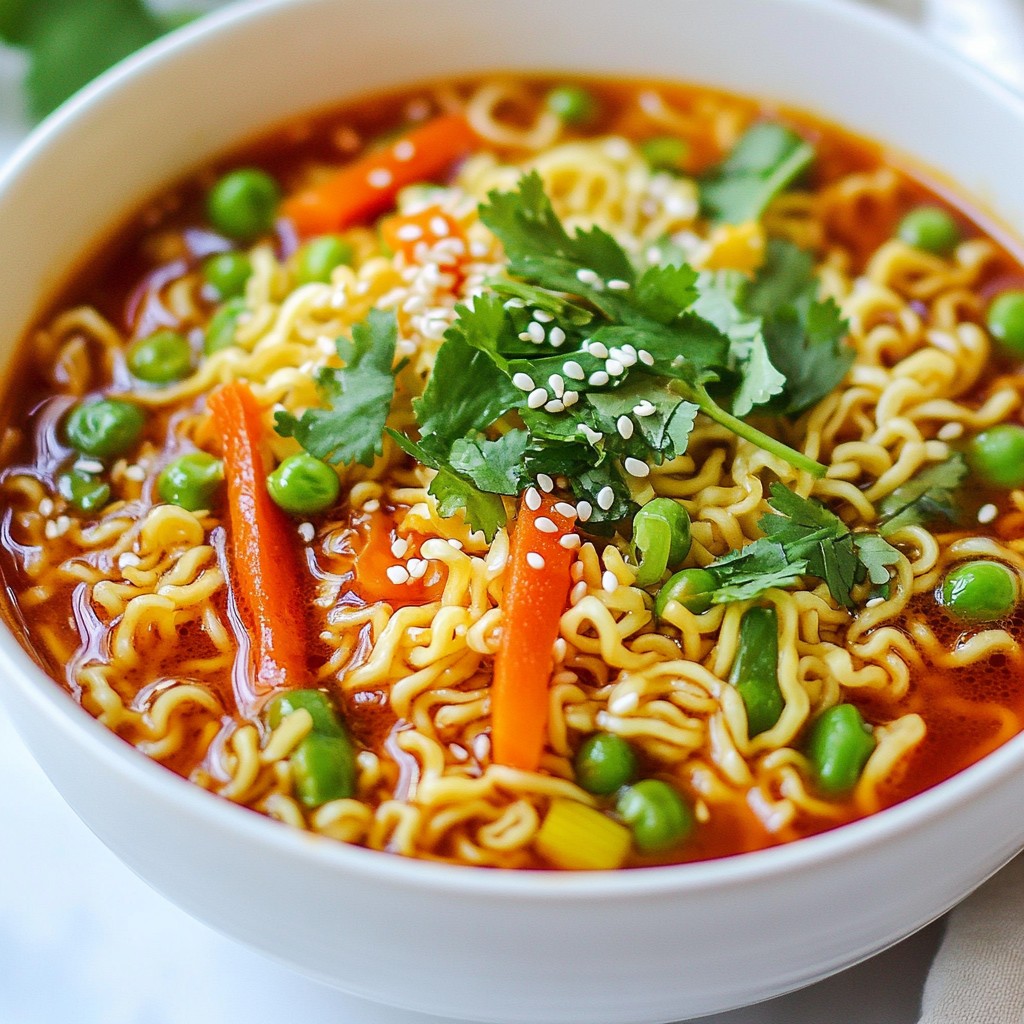 Spicy Garlic Ramen Noodles Quick and Flavorful Meal