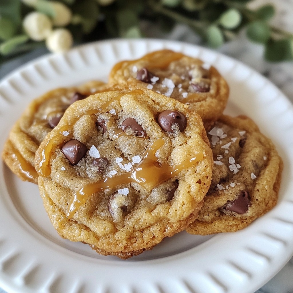 Salted Caramel Chocolate Chip Cookies Delight