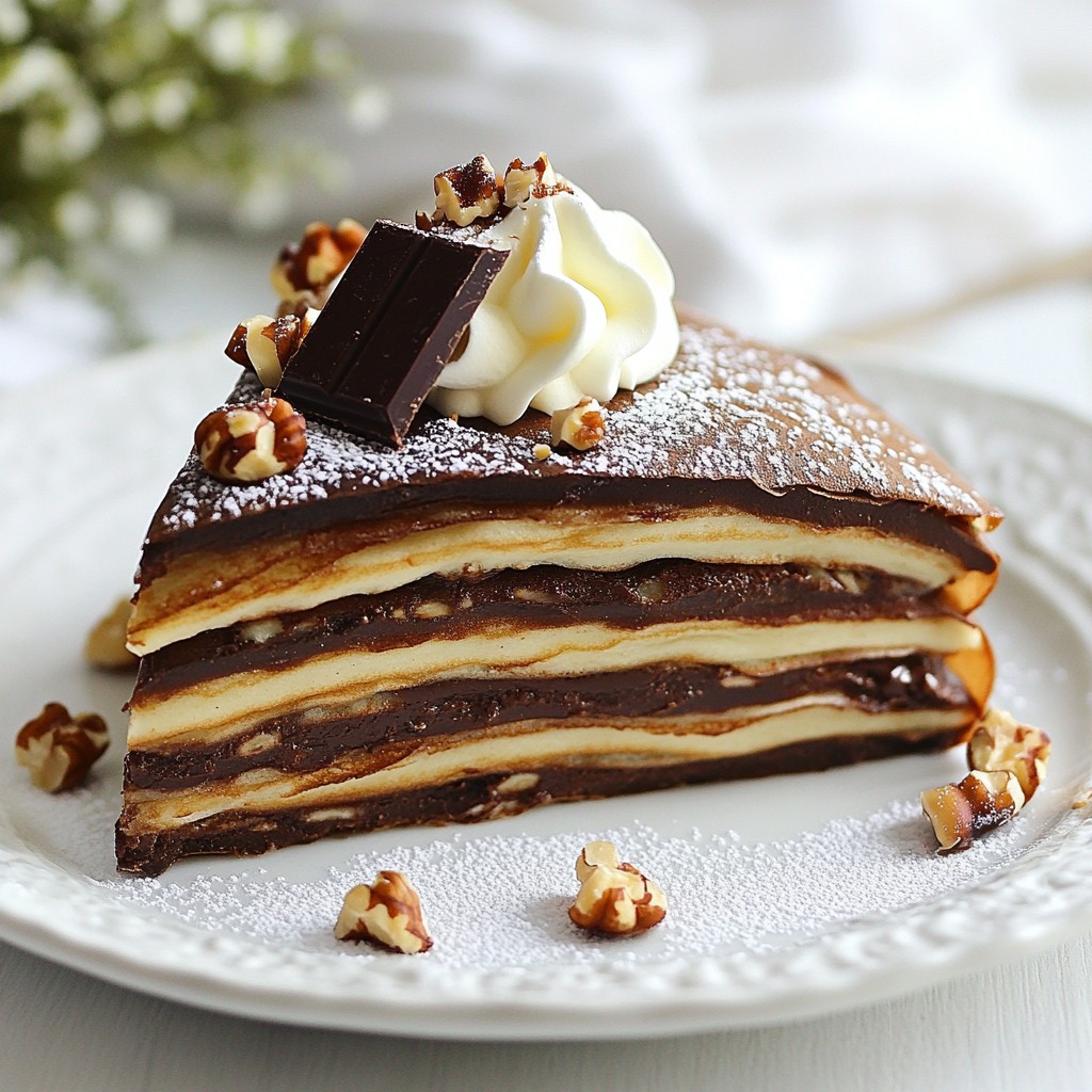 Chocolate Hazelnut Crepe Cake Delightful Dessert Recipe