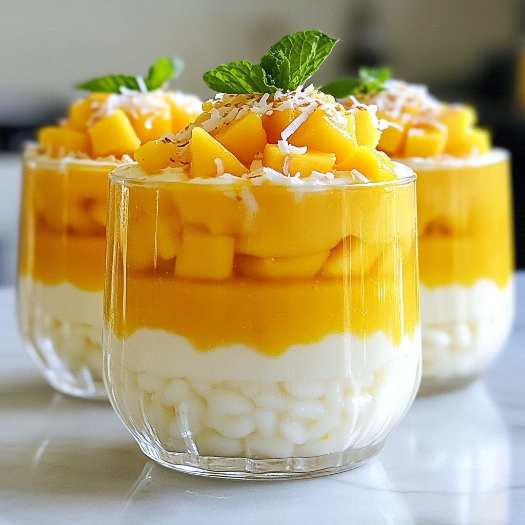 Coconut Mango Sago Pudding Creamy Delight Recipe