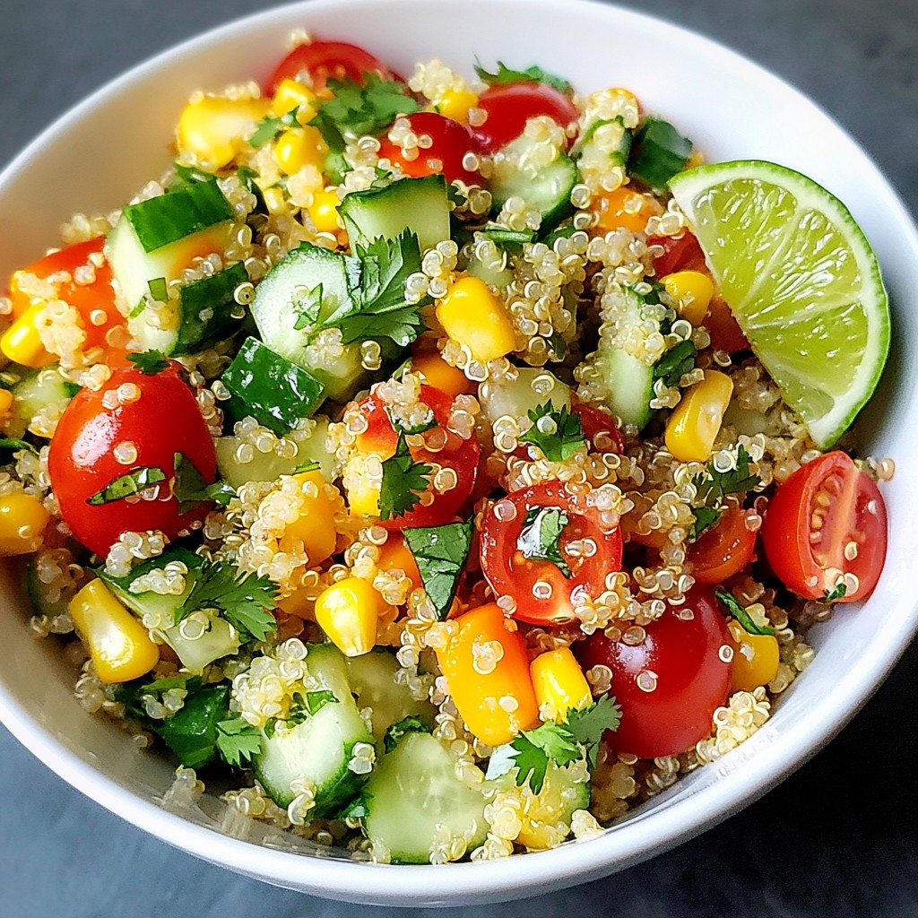 Cilantro Lime Quinoa Salad Fresh and Flavorful Dish