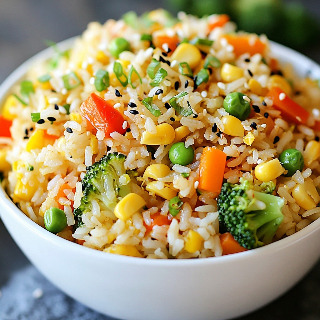 Veggie Packed Fried Rice Flavorful and Simple Dish