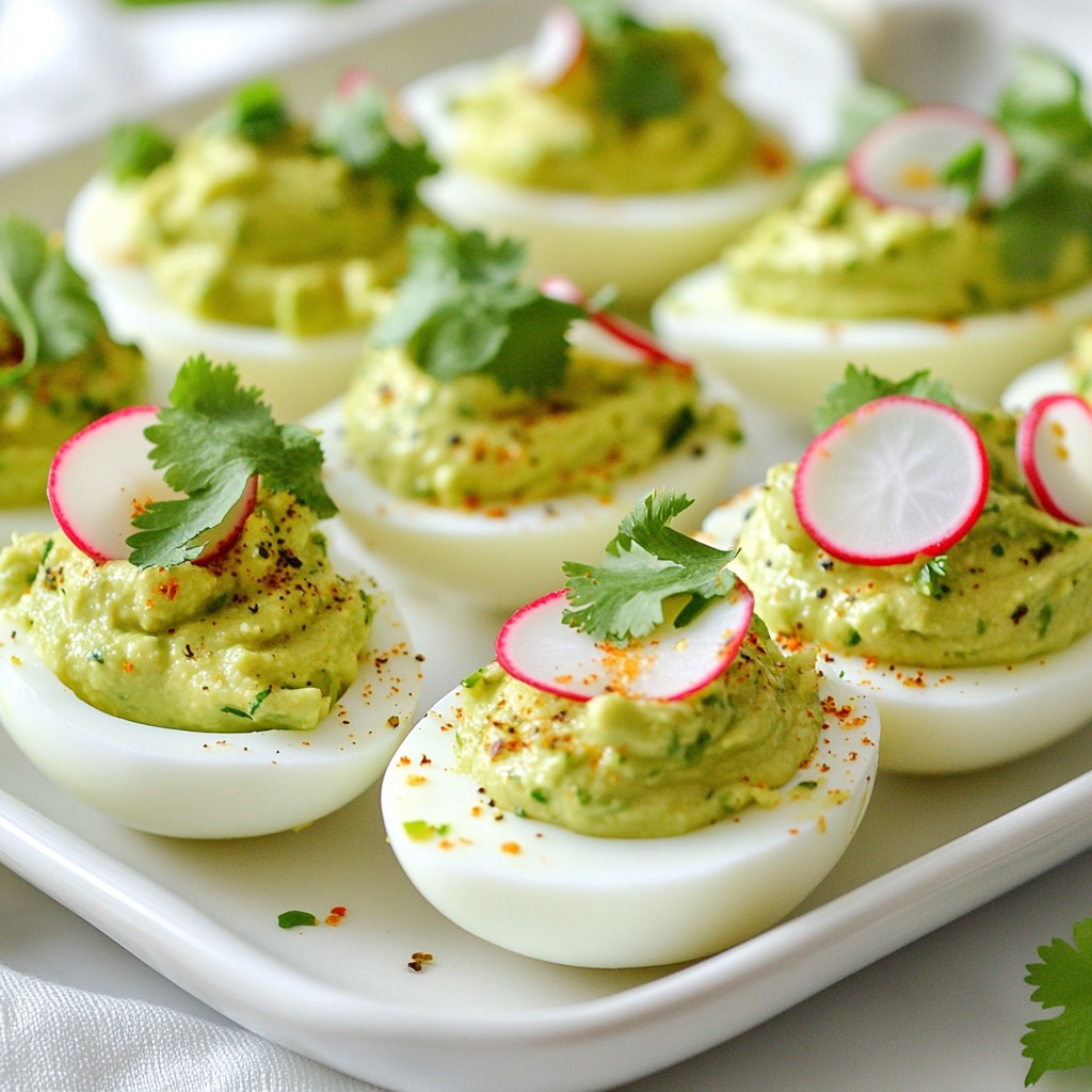Avocado Lime Deviled Eggs Healthy and Simple Snack