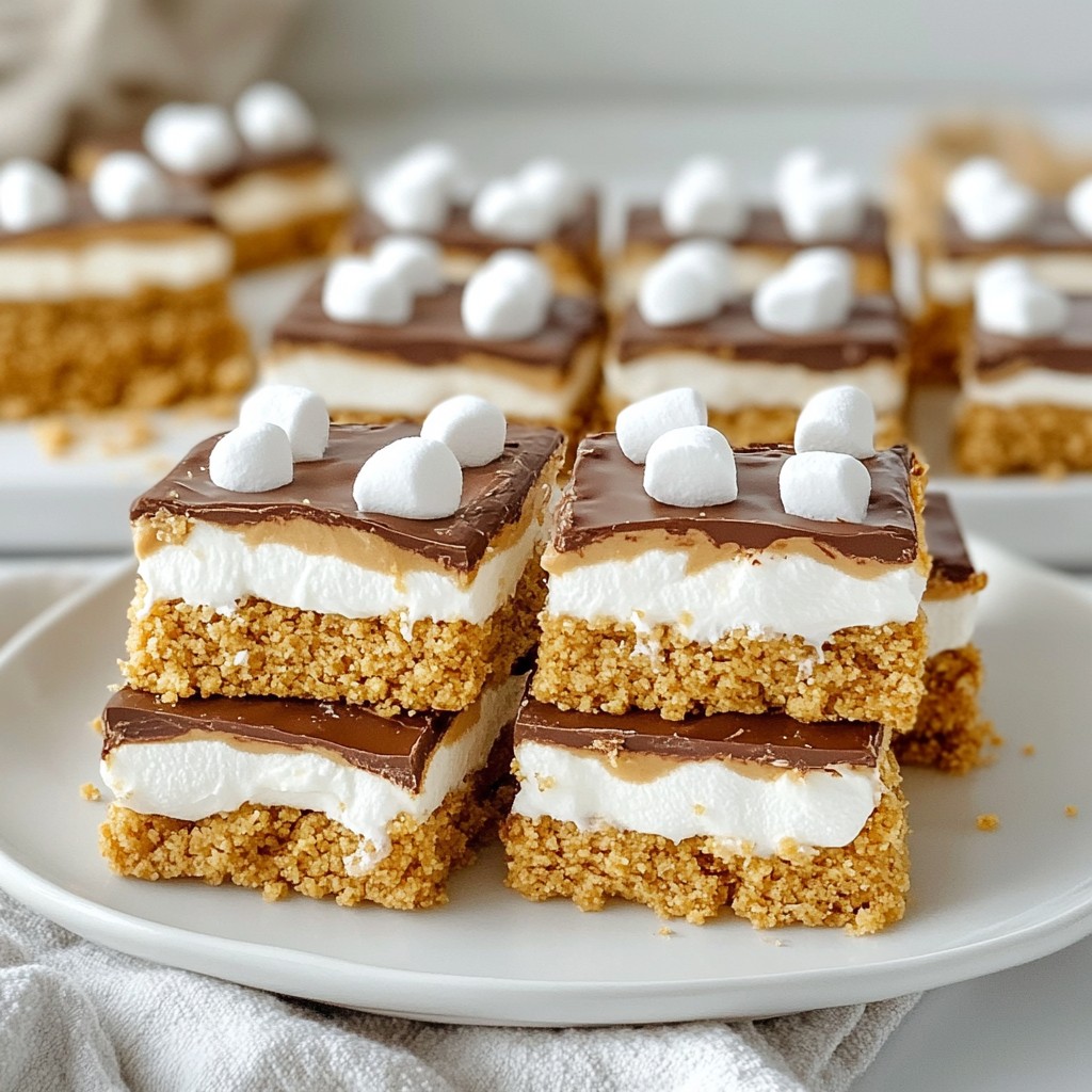 Peanut Butter S’mores Bars Delicious Easy Dessert Recipe
