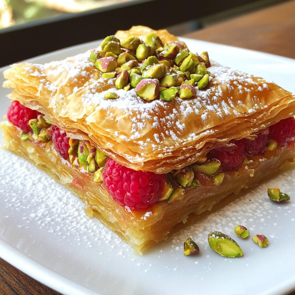 Raspberry Pistachio Baklava Irresistible Dessert Recipe
