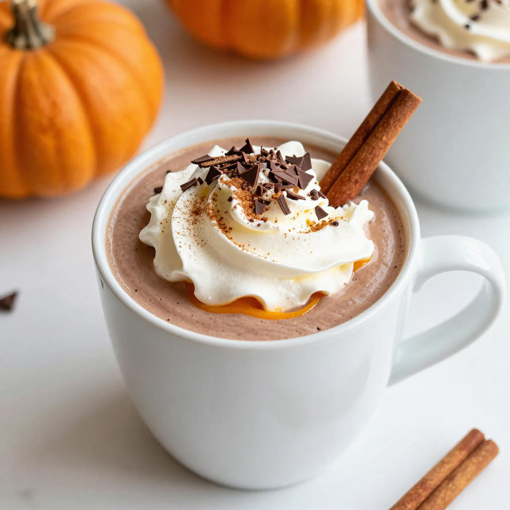 Pumpkin Spice Hot Chocolate Rich and Cozy Delight