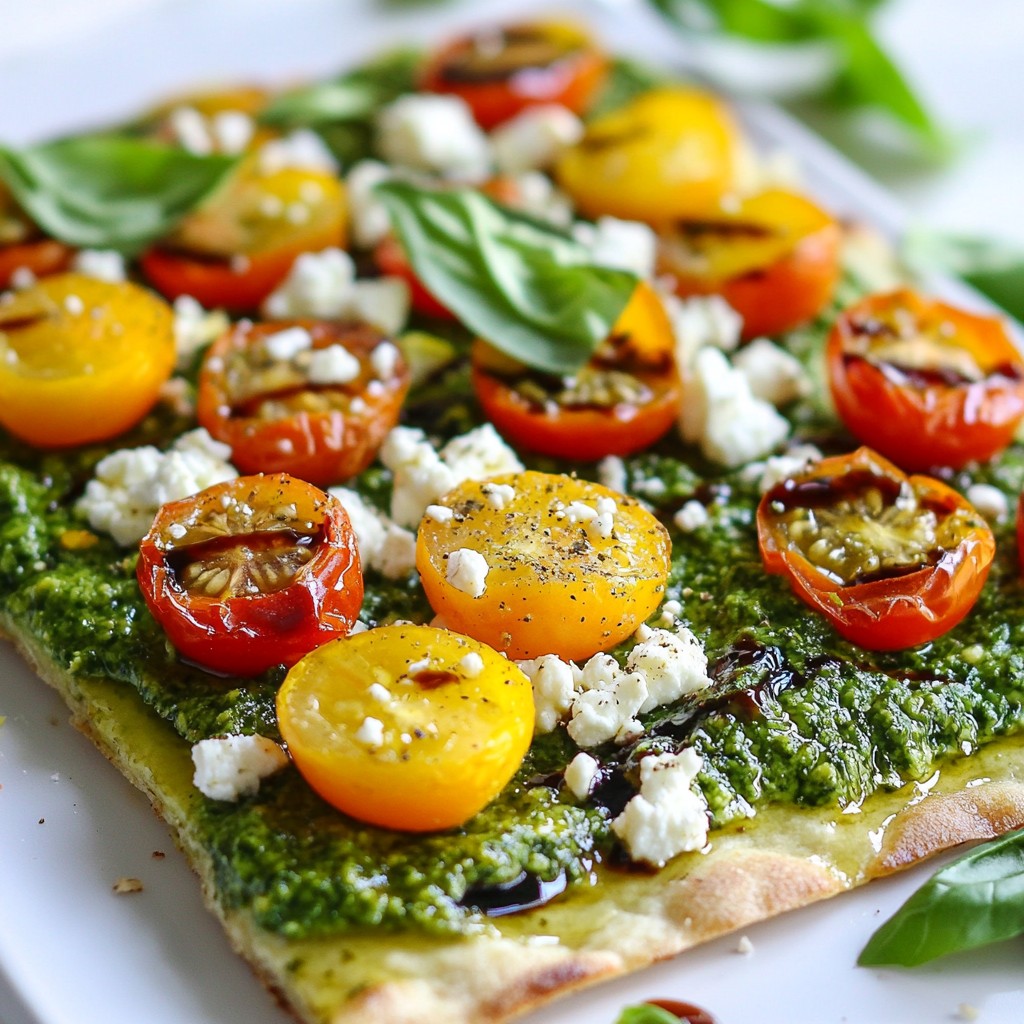 Spinach Pesto Flatbread Fresh and Flavorful Delight