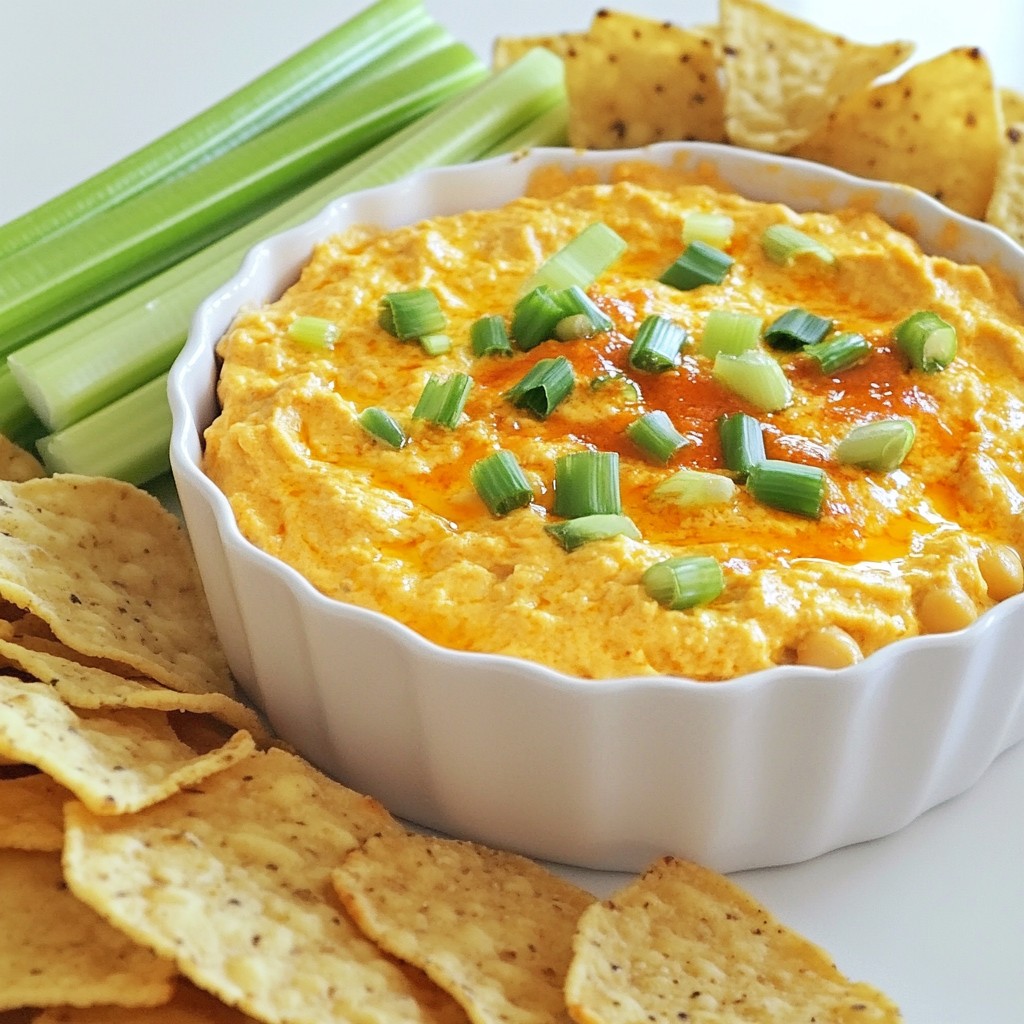 Buffalo Chickpea Dip Tasty and Flavorful Snack