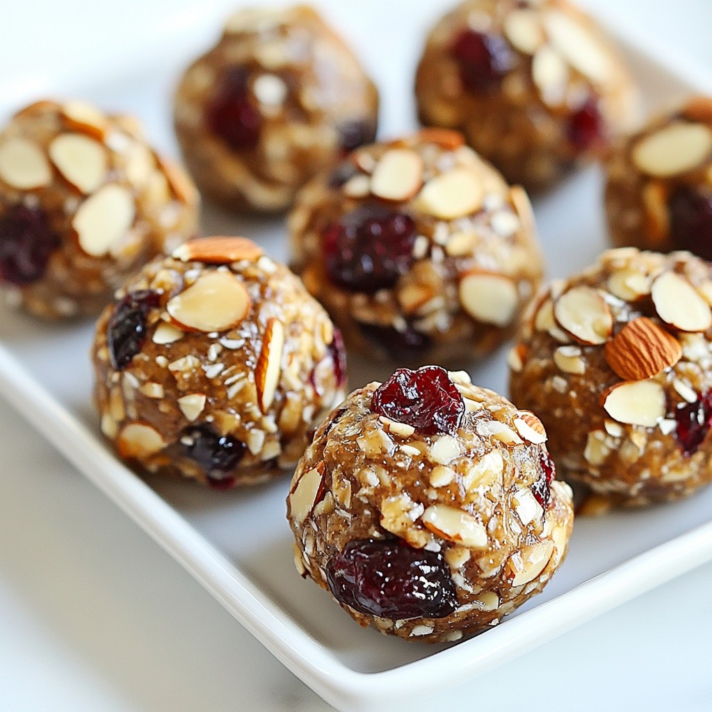 Cranberry Almond Energy Bites Nutritious Snack Option