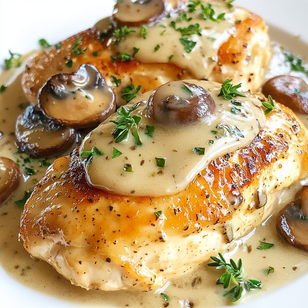 Creamy Mushroom Thyme Chicken Savory Weeknight Meal