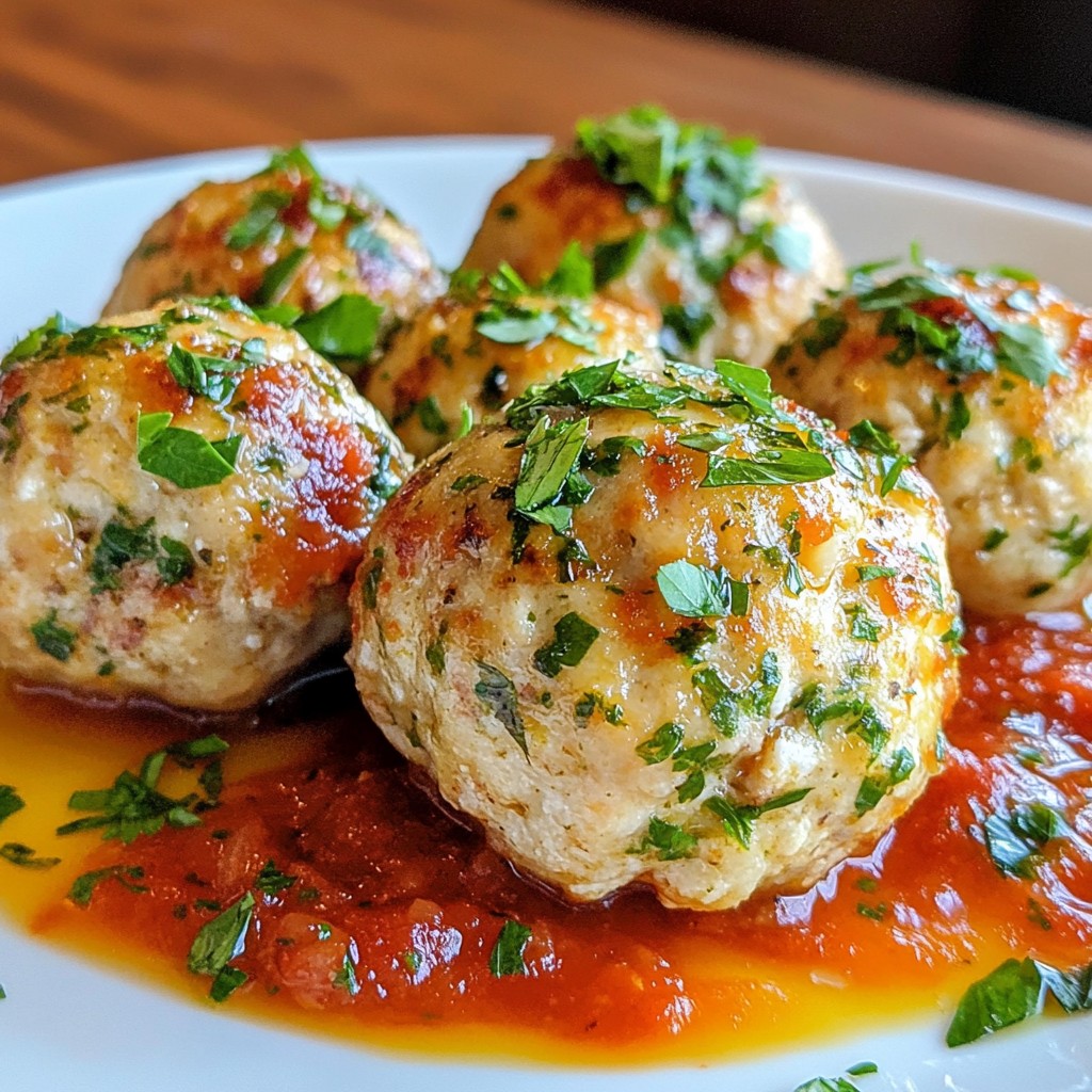 Garlic Herb Chicken Meatballs Flavorful Dinner Delight