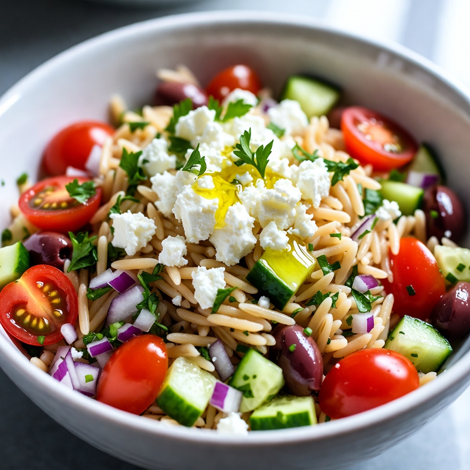 Greek Orzo Pasta Salad Flavorful and Simple Recipe