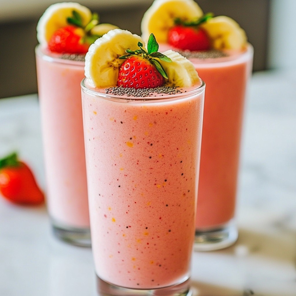 Strawberry Banana Protein Smoothie Nourishing Delight