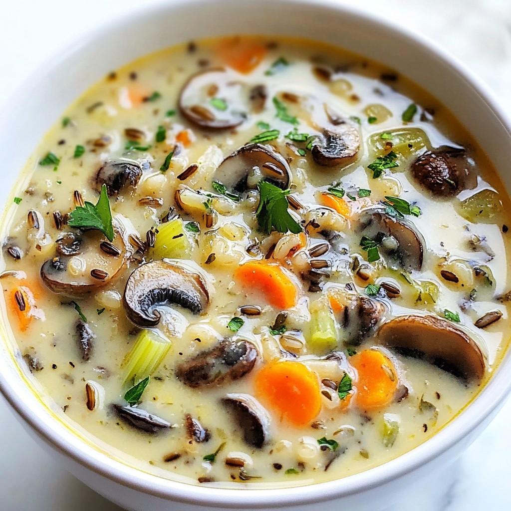 Wild Rice Mushroom Soup Nourishing Comfort Bowl