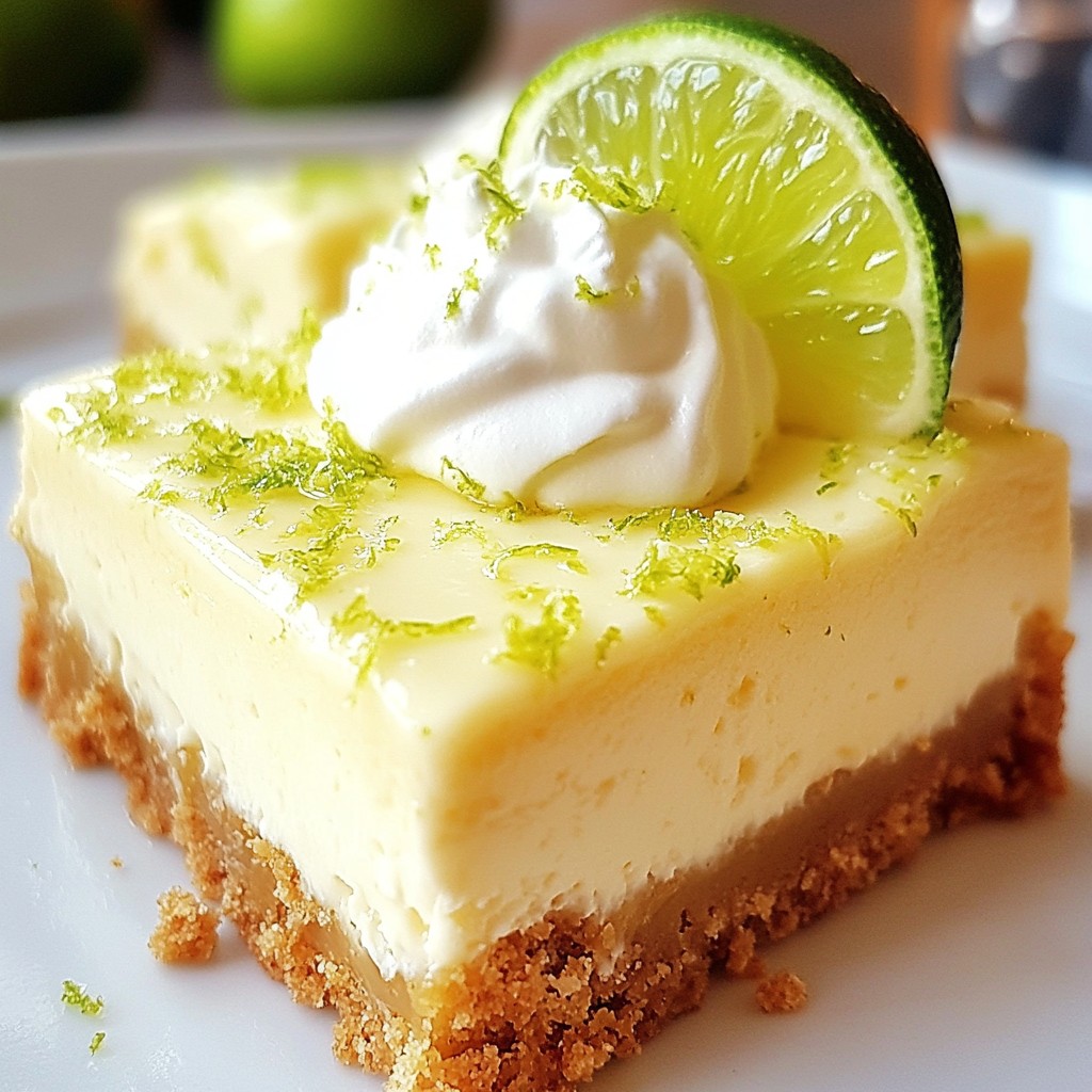 Key Lime Cheesecake Bars Delicious and Simple Treat