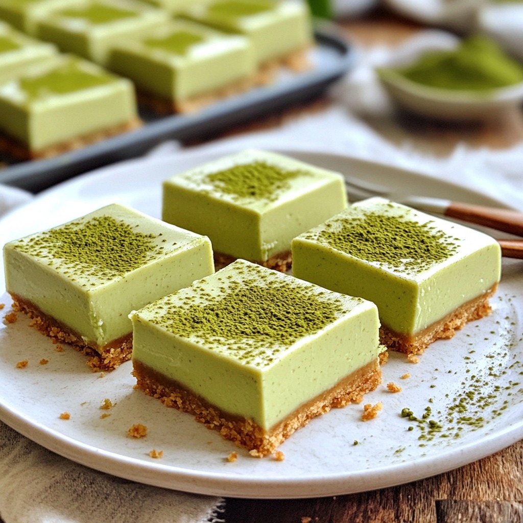 Matcha Cheesecake Bars Rich and Creamy Delight