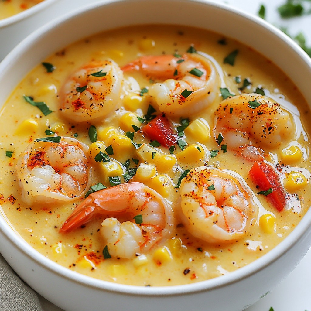 Cajun Shrimp & Corn Chowder Simple and Flavorful Dish