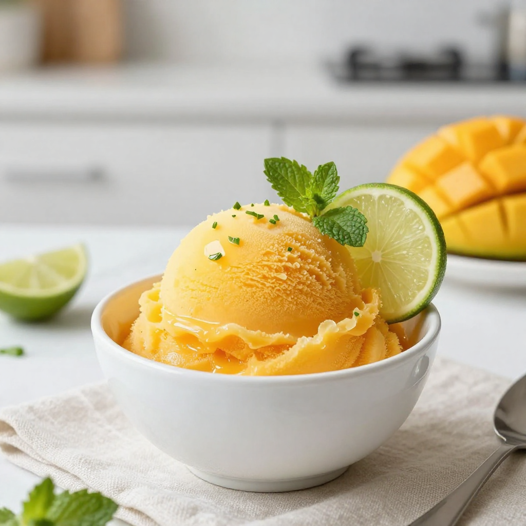 Mango Lime Sorbet Refreshing and Easy Summer Treat