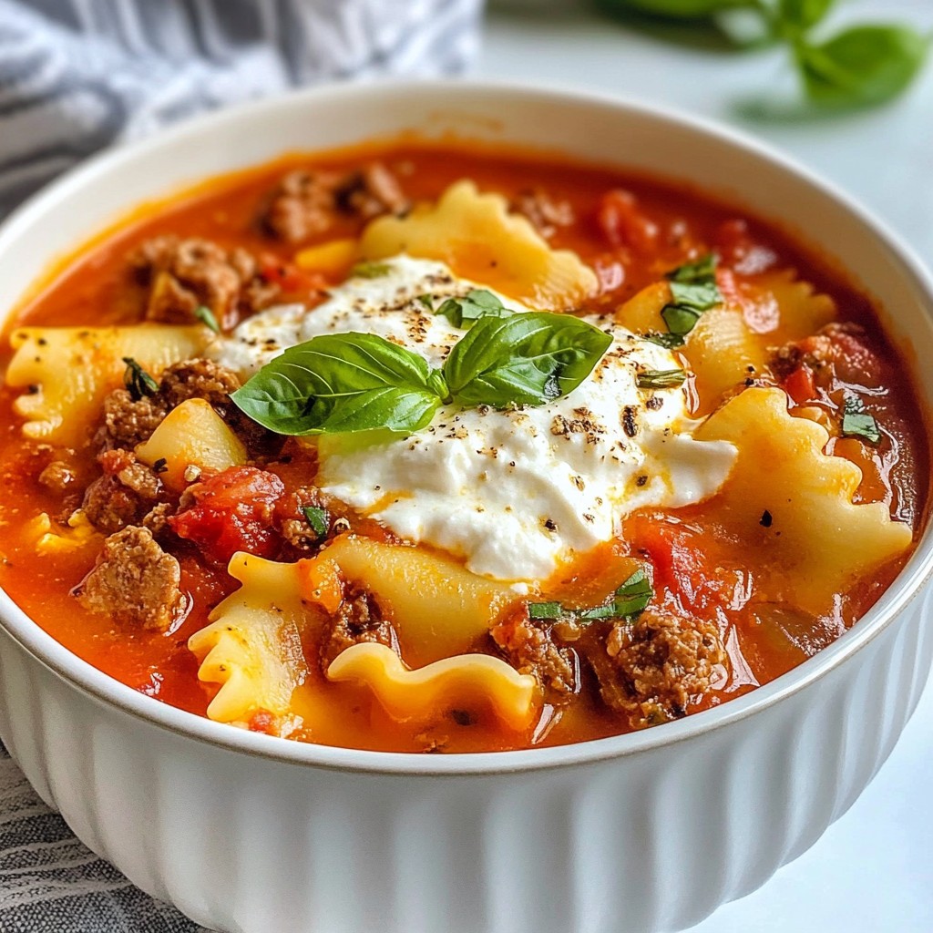 One-Pot Lasagna Soup Easy and Flavorful Comfort Food