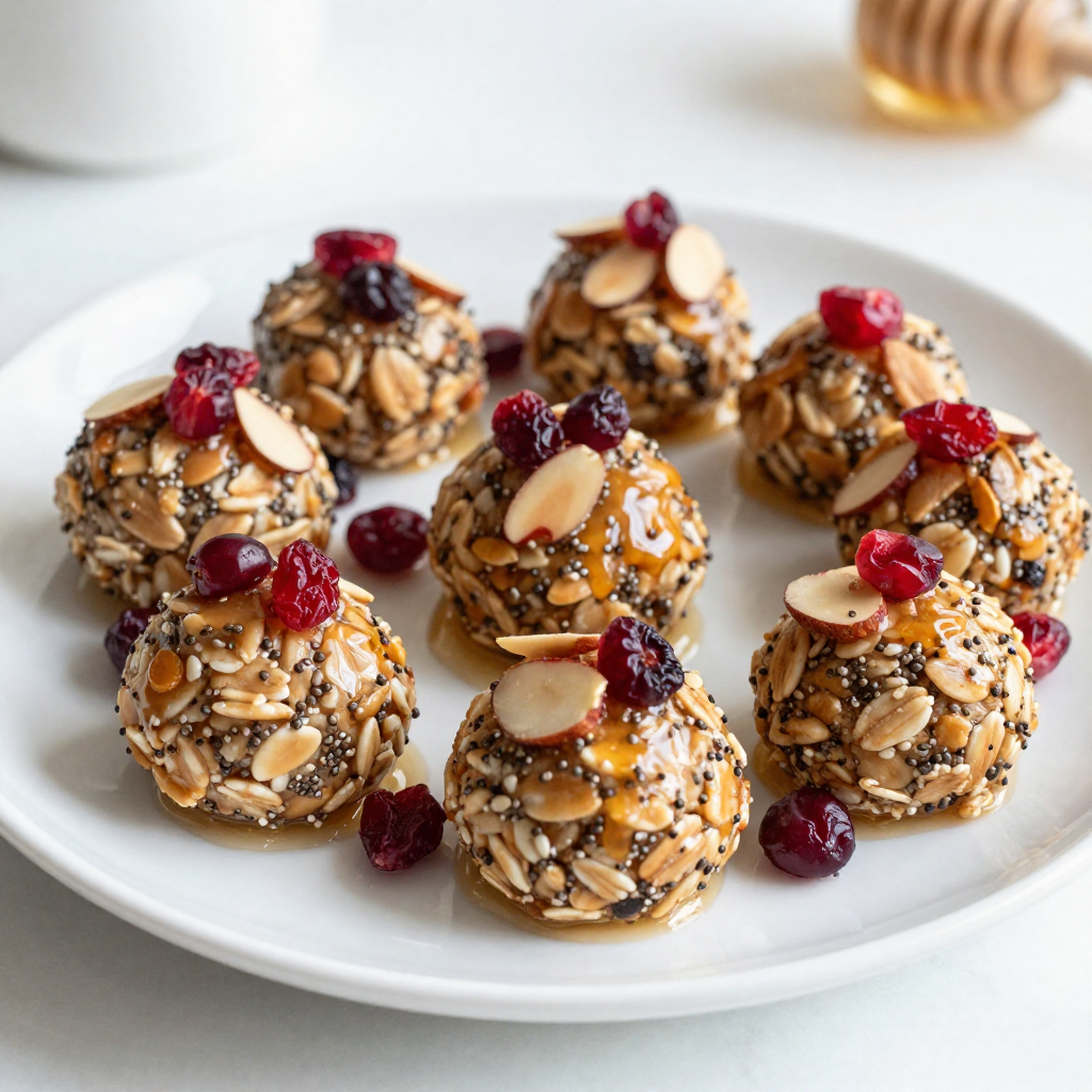 Cranberry Almond Energy Bites Healthy Snack Option