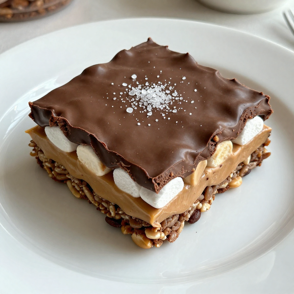 Chocolate Peanut Butter Rice Krispie Treats Delight