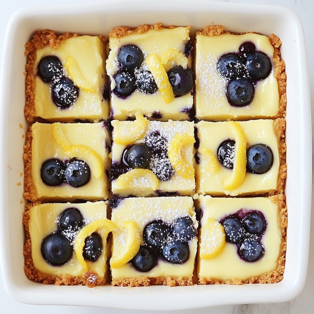 Lemon Blueberry Cheesecake Bars Bright and Refreshing